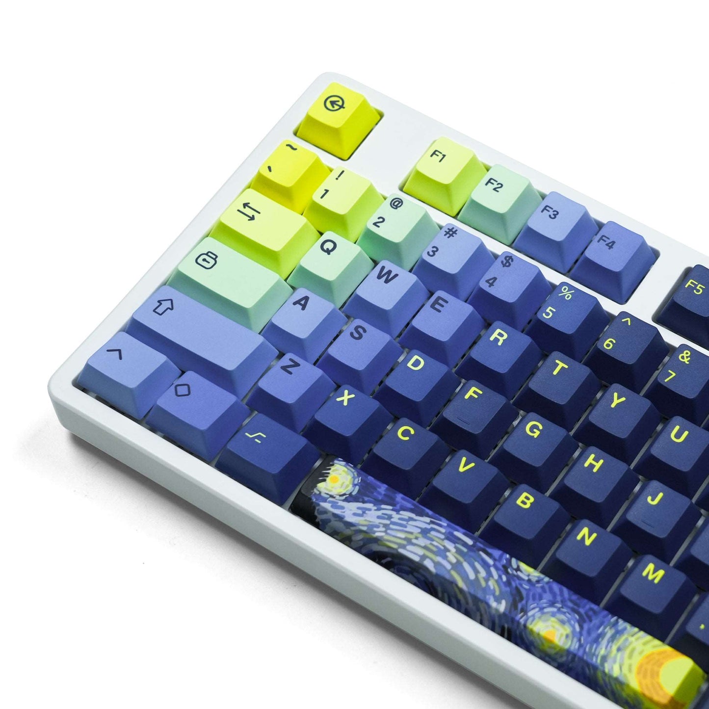 131 - Key Dye Sublimation PBT Keycap Set with Cherry Profile in The Starry Night Theme