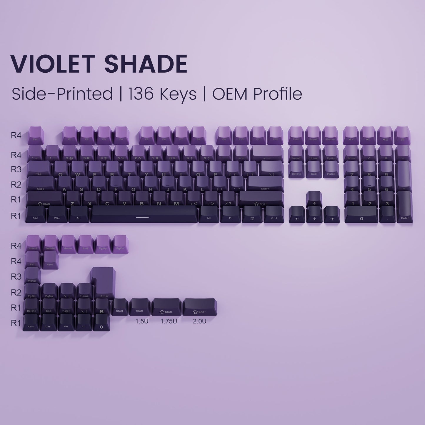 Gradient Keycaps 136Keys