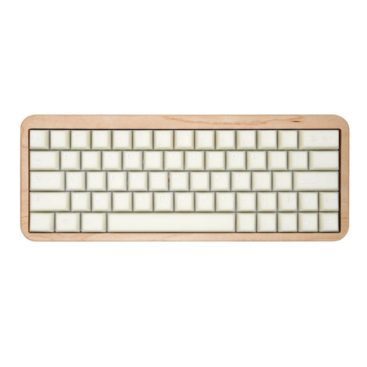 Wooden Mechanical Keyboard White Keycap