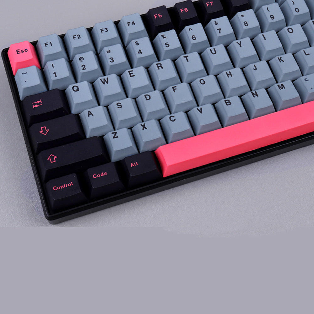 Cherry Profile 8008 Keycap Set in Pink Gray Black