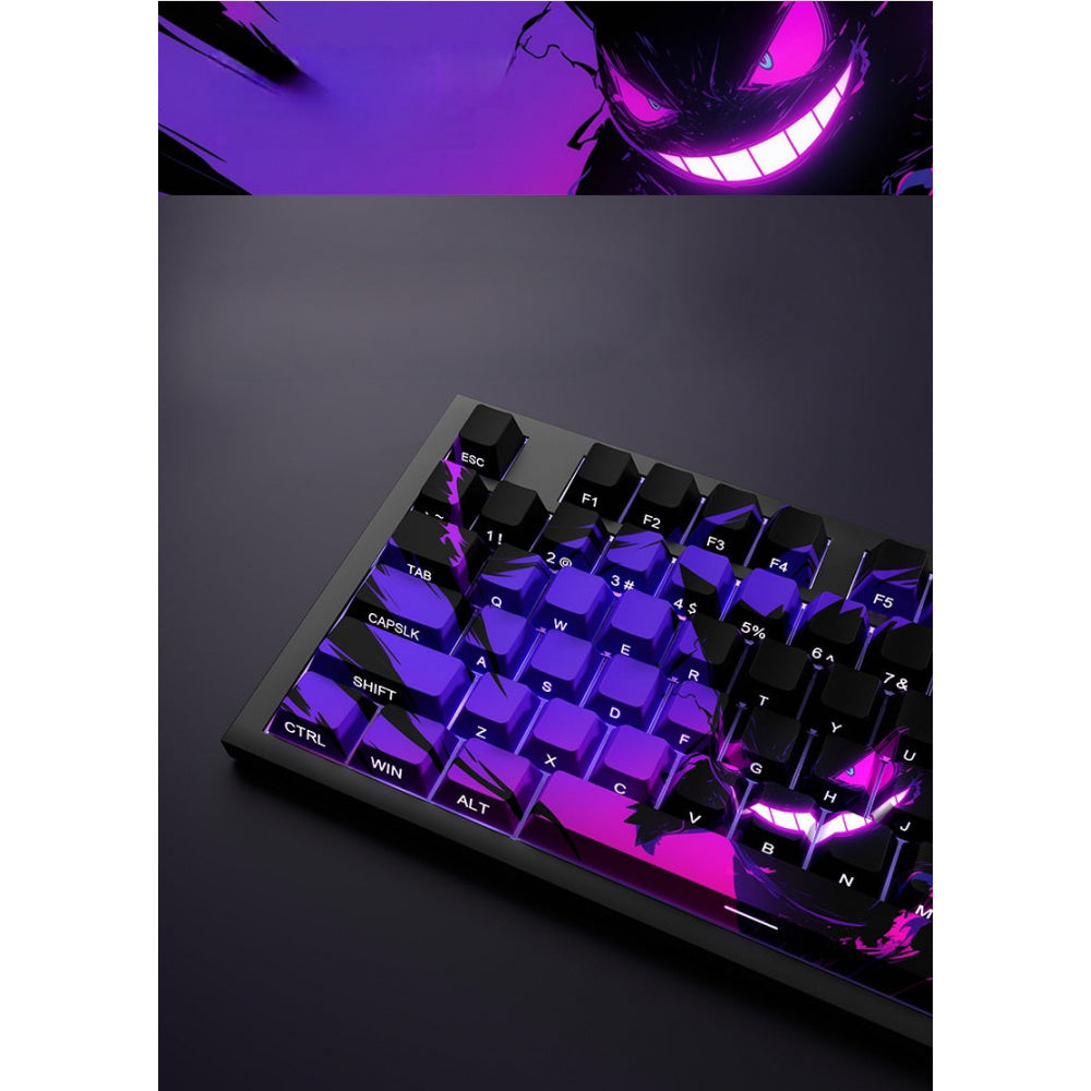 Cherry Doubleshot Keycaps with Gengar - themed Side Backlighting