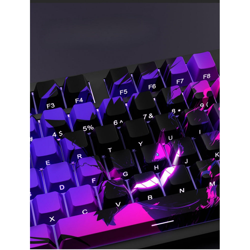 Cherry Doubleshot Keycaps with Gengar - themed Side Backlighting