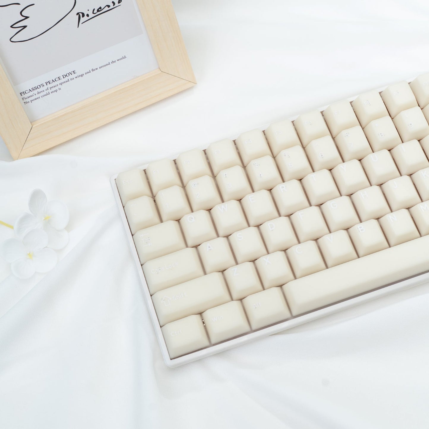 Wireless White Keyboard DM100