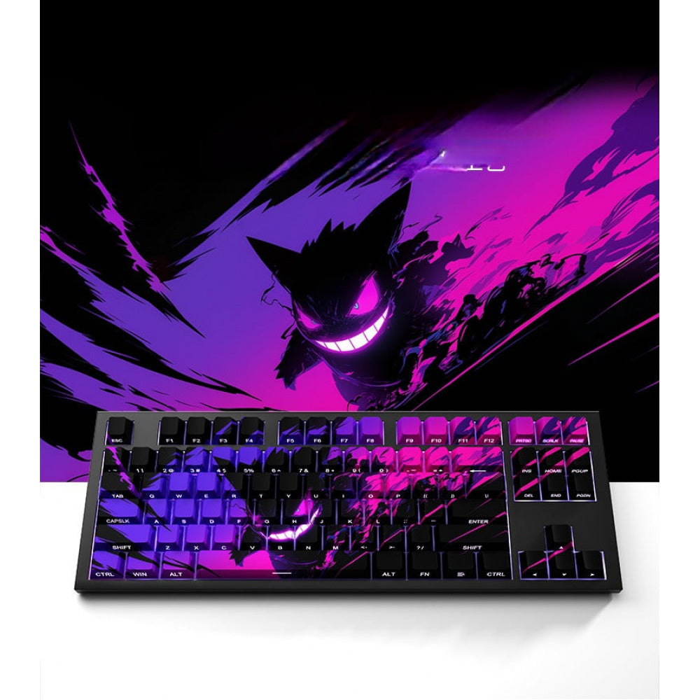 Cherry Doubleshot Keycaps with Gengar - themed Side Backlighting