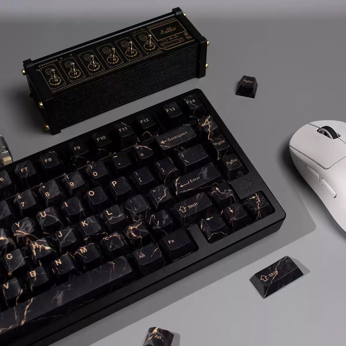 Black Marble - Artisan Cherry Profile Keycap Set