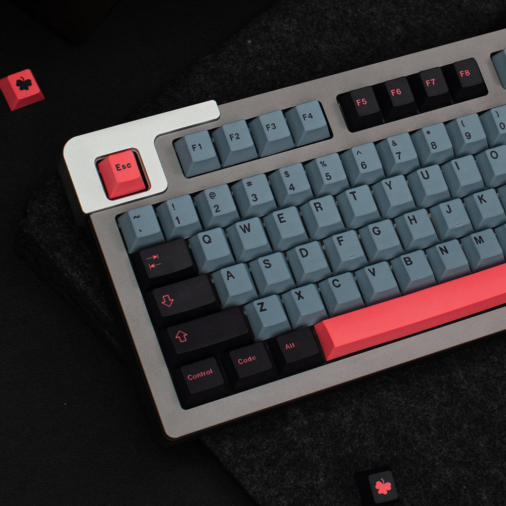 Cherry Profile 8008 Keycap Set in Pink Gray Black