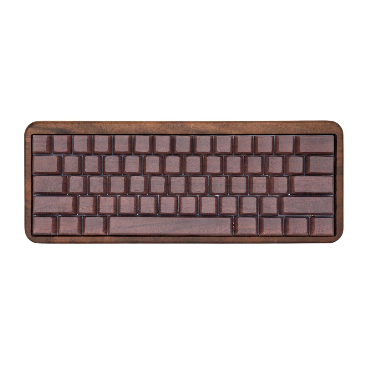 voidcaps wooden keyboard