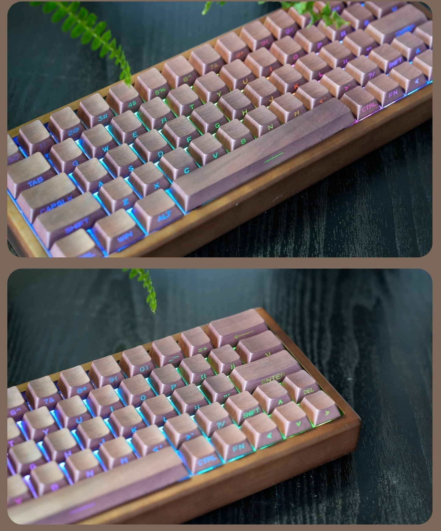 Wood Mechanical Keyboard GH60