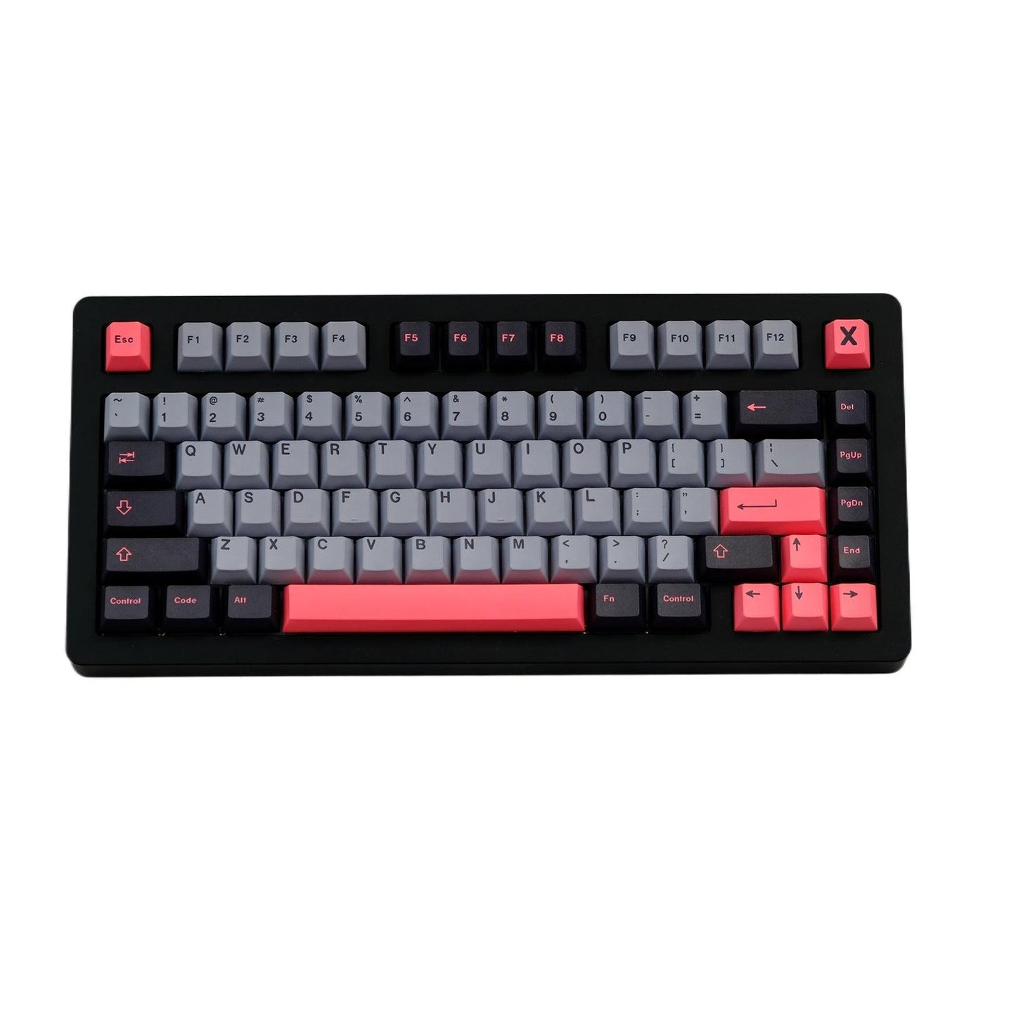 Cherry Profile 8008 Keycap Set in Pink Gray Black